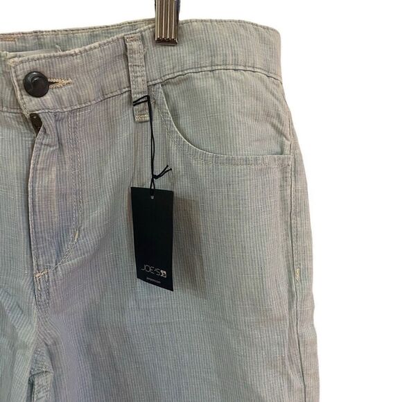 Joes NWT size 28 Slim fit blue striped linen pant - Picture 3 of 5
